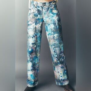 New Free People We The Free Tennessee Low-Rise Illusions Jeans Canvas sz 28